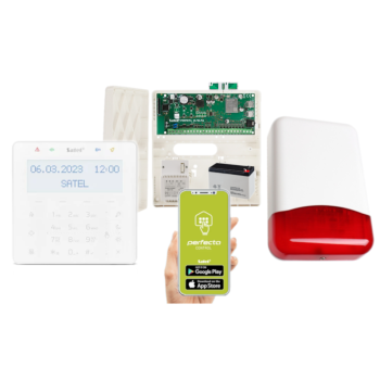 ZESTAW ALARMOWY SATEL PERFECTA 64 M INT-KSG2R-W + OPU-4P + SYRENA TI700